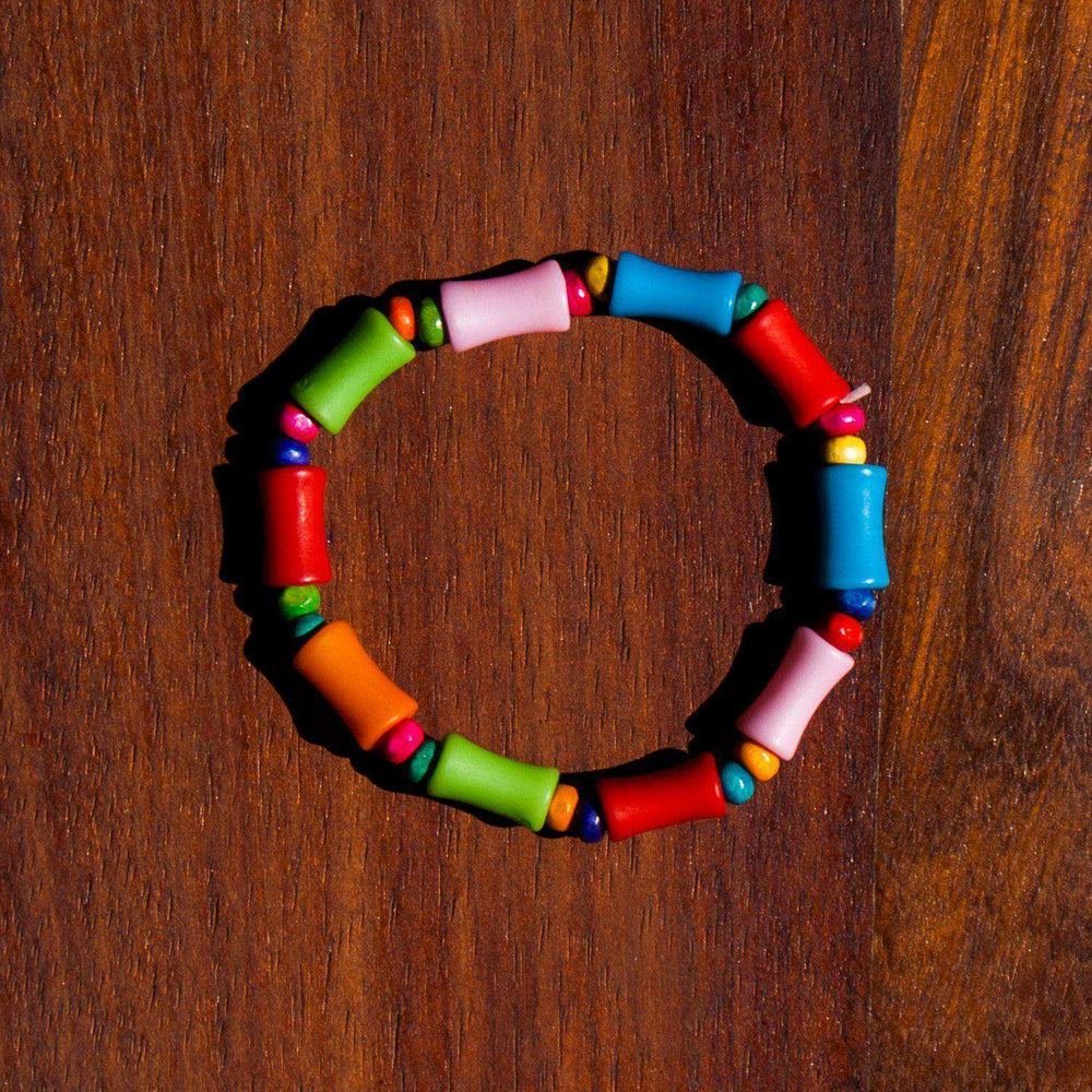 Kiddies Bracelet Pipe Bead Multi-Color - Africa Handmade