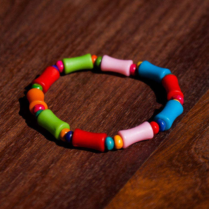 Kiddies Bracelet Pipe Bead Multi-Color - Africa Handmade