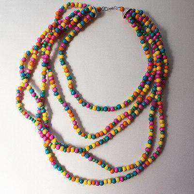 Multi Coloured Necklace by Palesa Khobane - Africa Handmade