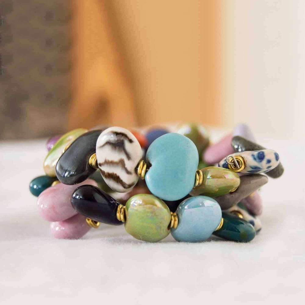 Slip On/Wrap Around Beaded Bracelets (Multiple Designs) - Africa Handmade