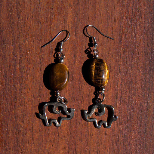 Tiger's Eye Bracelets Earrings (Various Animals) - Africa Handmade