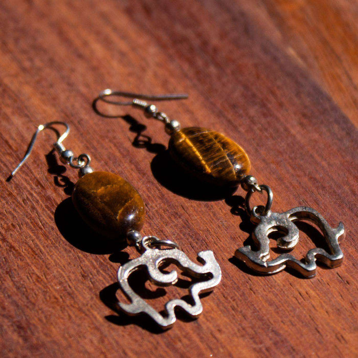 Tiger's Eye Bracelets Earrings (Various Animals) - Africa Handmade