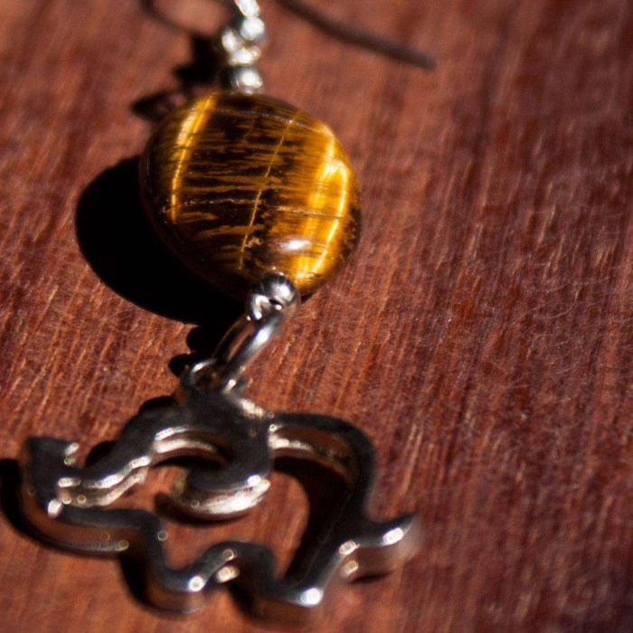 Tiger's Eye Bracelets Earrings (Various Animals) - Africa Handmade