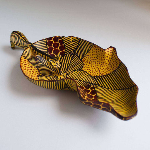 Africa shaped drinking bowl (decor) hand-painted - Africa Handmade