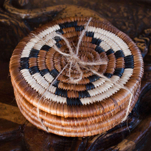 African Themed Woven Coasters (Set of 4) - Africa Handmade