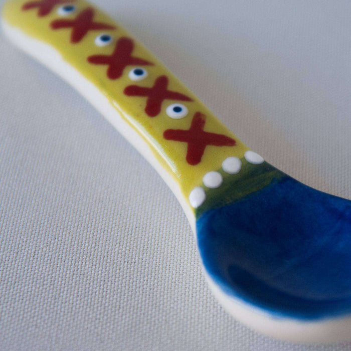 Cup Saucer and Tea Spoon by Elsona Hand-painted - Africa Handmade