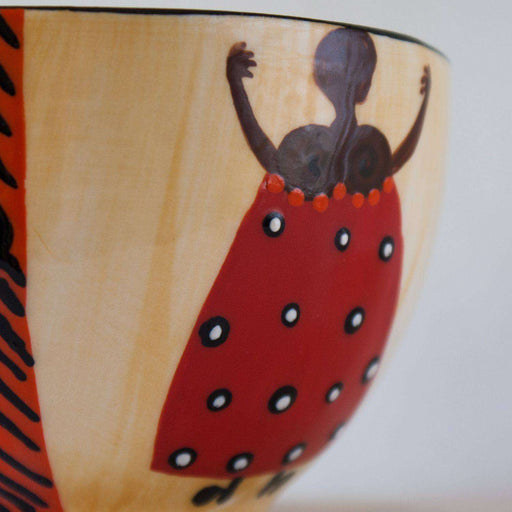 Cup Saucer and Tea Spoon by Elsona Hand-painted - Africa Handmade
