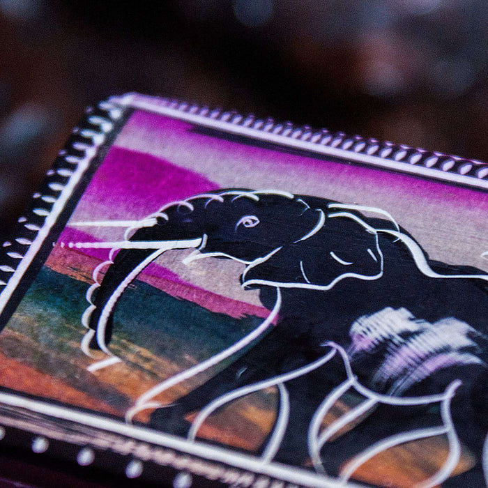 Decorated Trinket/Jewelry Box small - Set of 2 - Africa Handmade