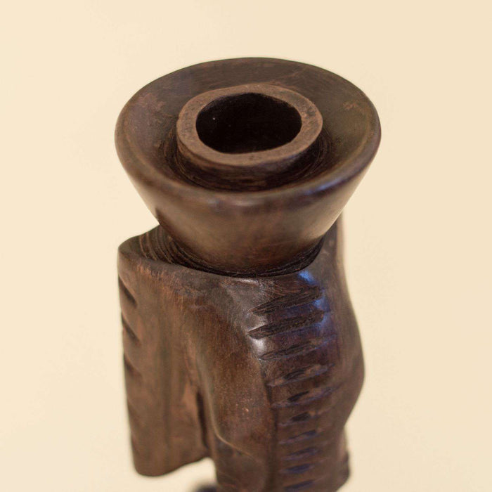 Ebony Wood Elephant Candle Holder - Africa Handmade