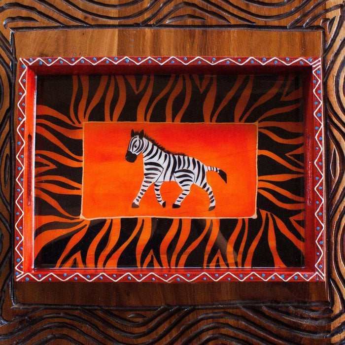Hand Painted Serving Tray - Africa Handmade