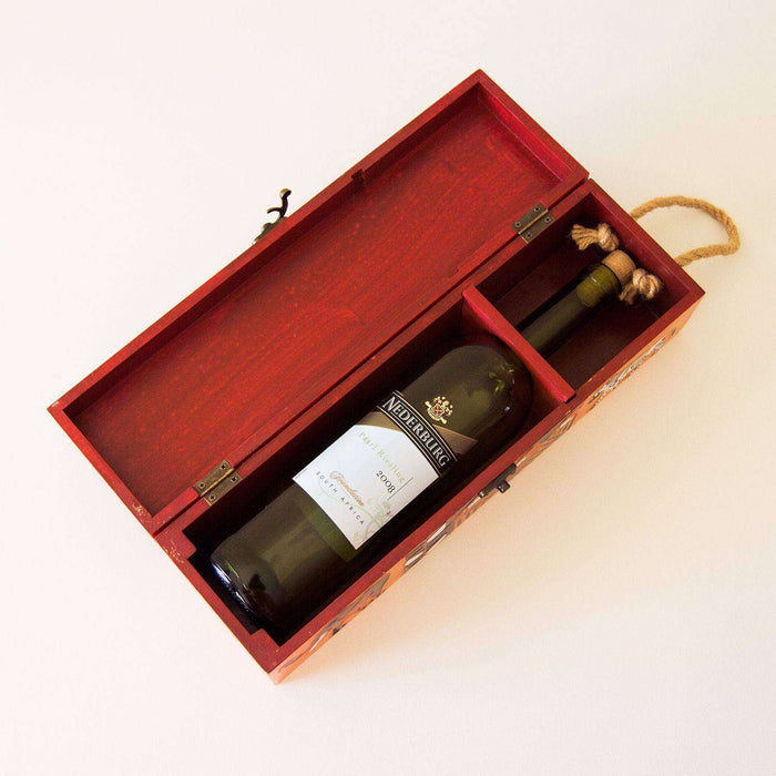 Handmade Wooden Wine Box by Elsona - Africa Handmade
