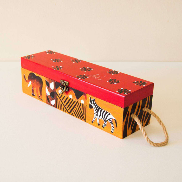Handmade Wooden Wine Box by Elsona - Africa Handmade