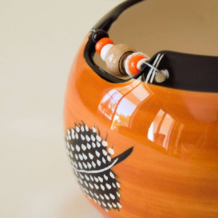 Miscellaneous Collection Dark Feather Themed Ceramic Ware - Africa Handmade