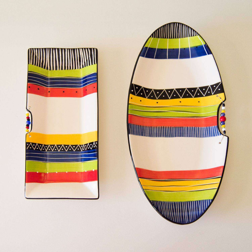 Miscellaneous Collection Rainbow Themed Ceramic Ware - Africa Handmade