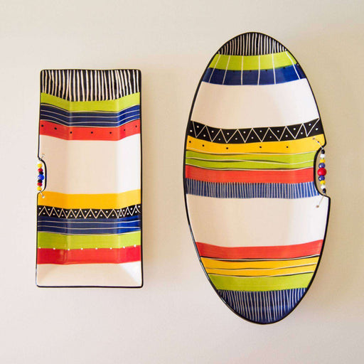 Miscellaneous Collection Rainbow Themed Ceramic Ware - Africa Handmade