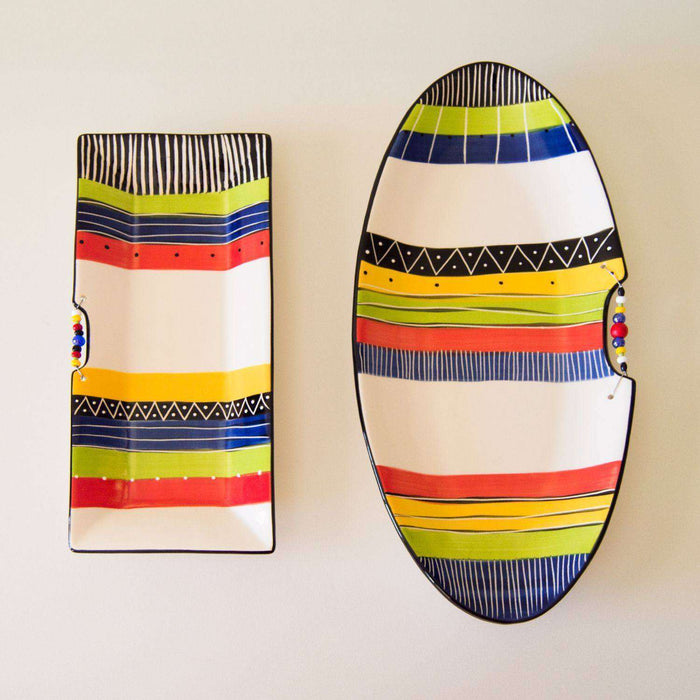 Miscellaneous Collection Rainbow Themed Ceramic Ware - Africa Handmade