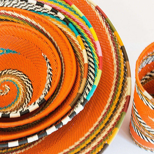 Traditional Design Colored Wire Bowls Hand Crafted (Set) - Africa Handmade