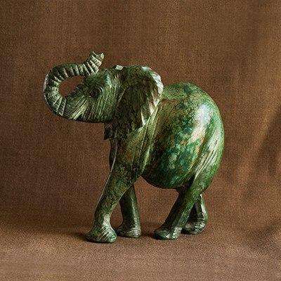 Elephant Verdite Stone Green - Africa Handmade