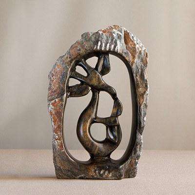 Framed Mother & Child Giraffes - Africa Handmade