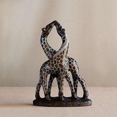 Kissing Giraffes - Africa Handmade