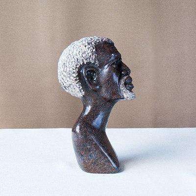 Old Man Soap Stone Desk Sculpture - Africa Handmade