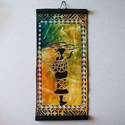 Batik Painting Wax African Woman - Africa Handmade