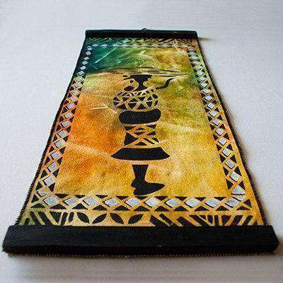 Batik Painting Wax African Woman - Africa Handmade