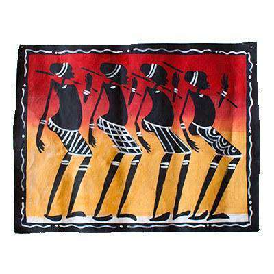Fabric Painting Wax African Traditional Dance - Africa Handmade