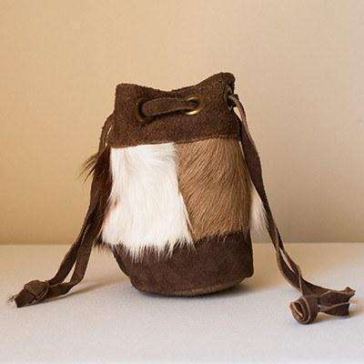 Zulu Pouch Cow Hide Small - Africa Handmade