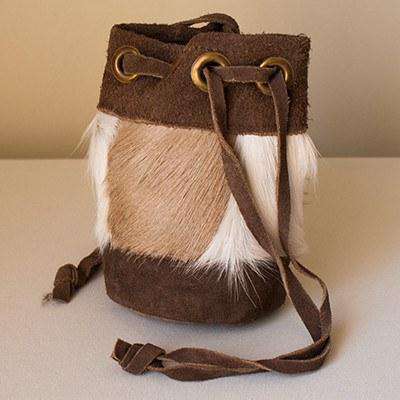Zulu Pouch Cow Hide Small - Africa Handmade