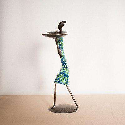 Candle Holder Beaded - Africa Handmade