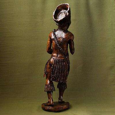 African Man at Traditional Ceremony Iron Wood - Africa Handmade