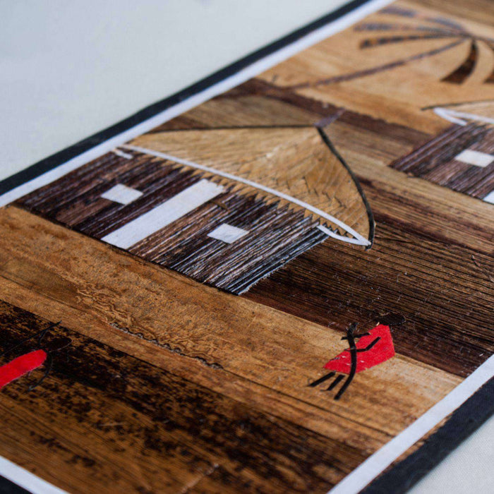 Banana Leaf African Village Medium - Africa Handmade
