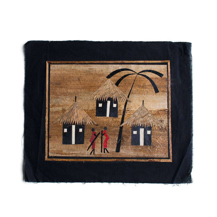 Banana Leaf African Village Small - Africa Handmade