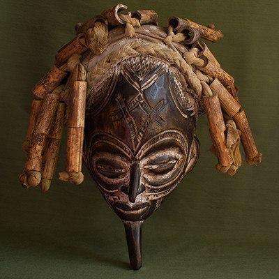 Chokwe Tribal Mask (D.R. Congo) Male Ceremonial - Africa Handmade