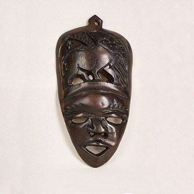 Ebony Wood Mask Small Variant - Africa Handmade