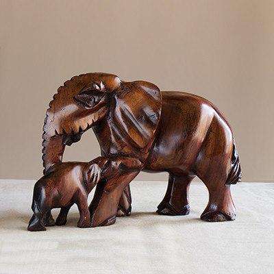 Elephant and Child - Africa Handmade