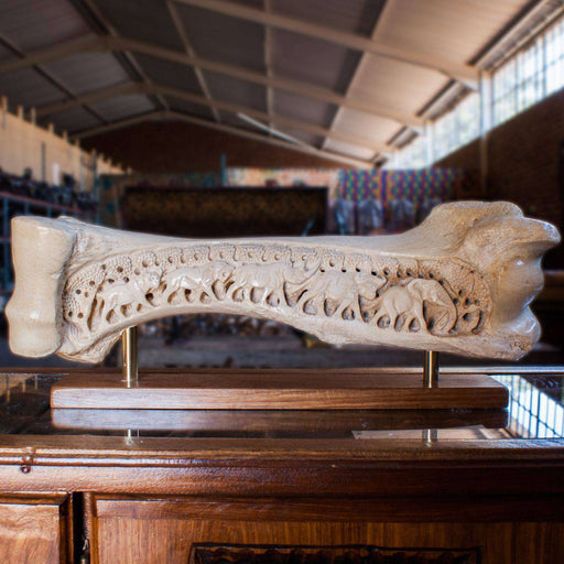 Hand Carved Giraffe Bone by Ruwa Chuene - Africa Handmade