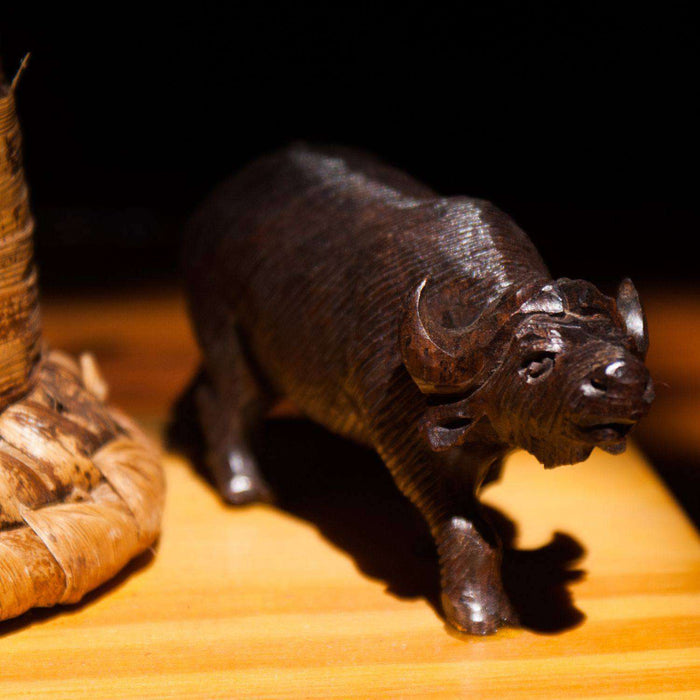Leaf Baobab Tree and Buffalo Combo - Africa Handmade