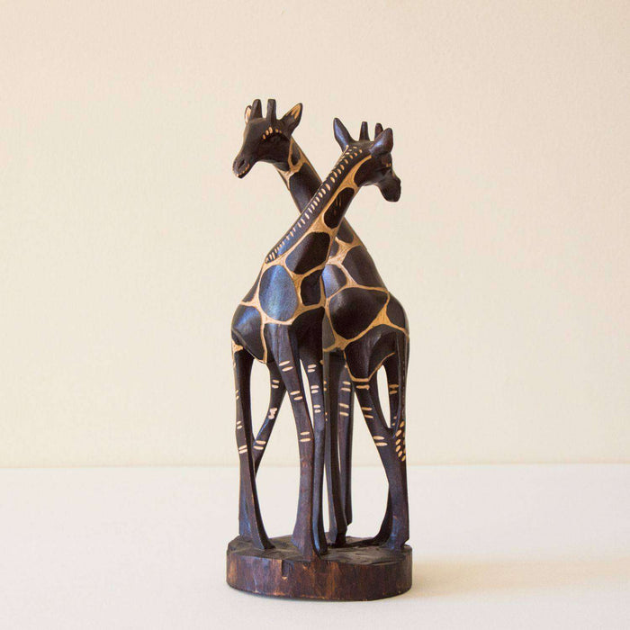 Mahogany Wood Giraffe Polished (Single & Pair Combo) - Africa Handmade