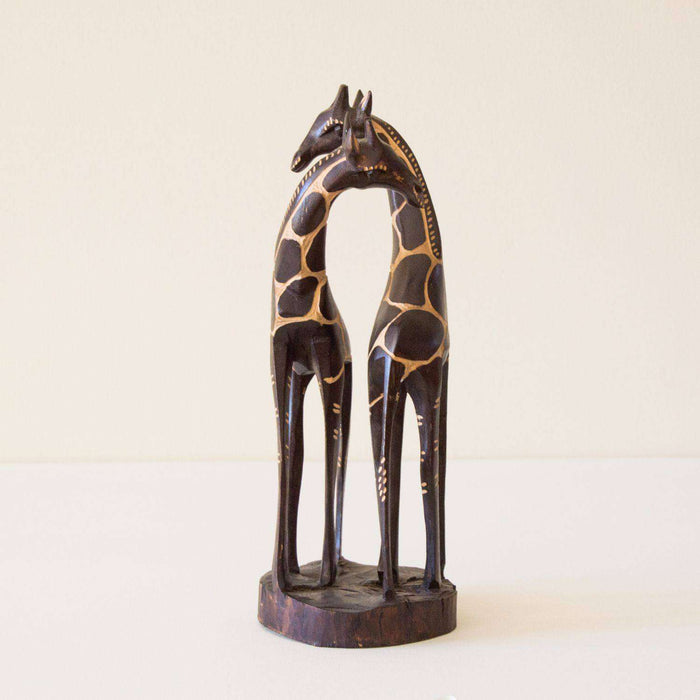Mahogany Wood Giraffe Polished (Single & Pair Combo) - Africa Handmade