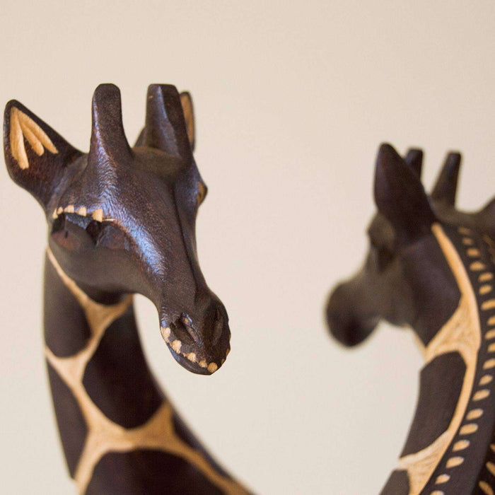 Mahogany Wood Giraffe Polished (Single & Pair Combo) - Africa Handmade