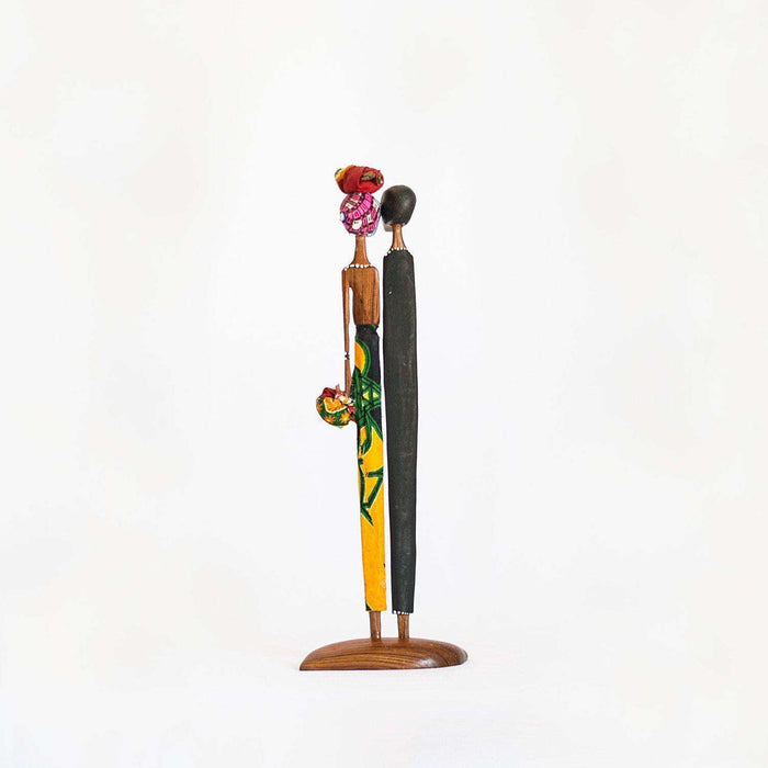 Mother Father Ceremony Wooden Sculpture - Africa Handmade