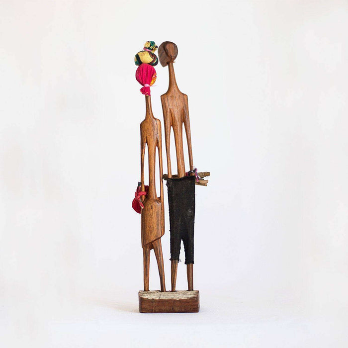 Mother Father in the Village Sculpture - Africa Handmade