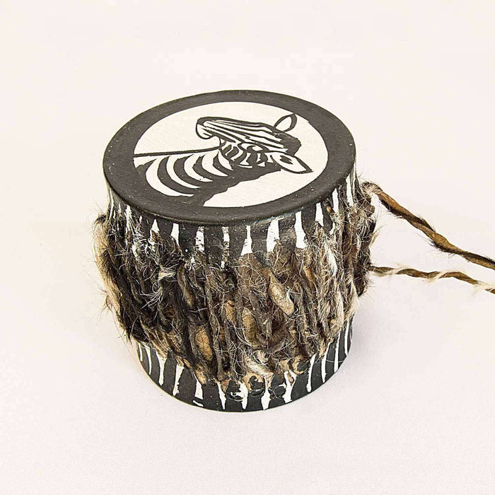 Painted Drum with Cow Hide (Small Various) - Africa Handmade