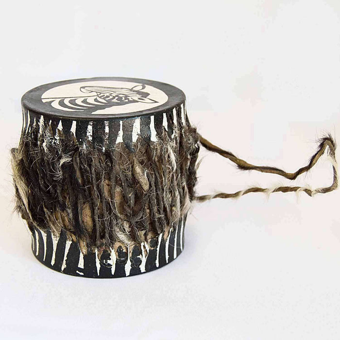 Painted Drum with Cow Hide (Small Various) - Africa Handmade