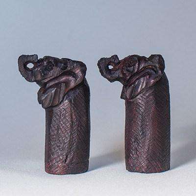 Rosewood Elephant salt and pepper shakers - Africa Handmade