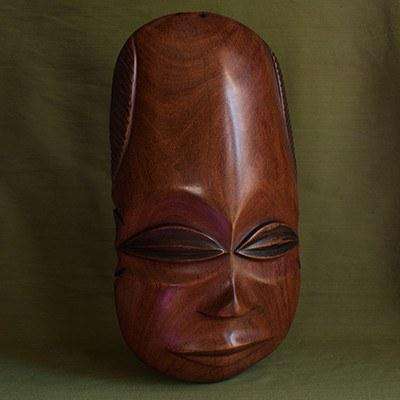 Wooden Mask from Zambia - Africa Handmade